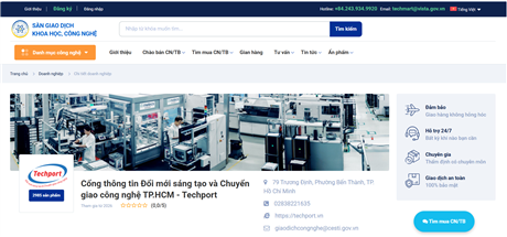 TP.HCM khẳng định vai trò đầu tàu với gần 3.000 công nghệ, thiết bị trên Sàn giao dịch khoa học, công nghệ quốc gia